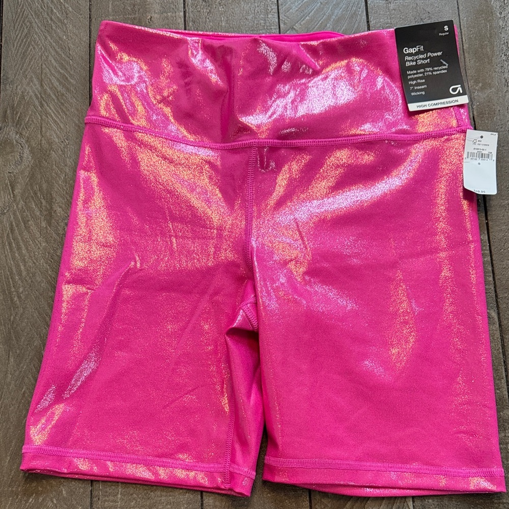 GAP Women's Shimmering Pink Bike Shorts
